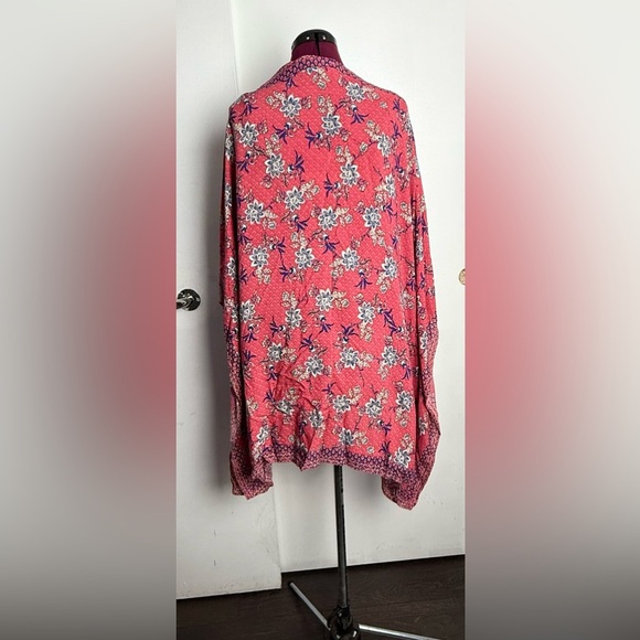 Floral Pink Kimono Cardigan - Picture 6 of 6